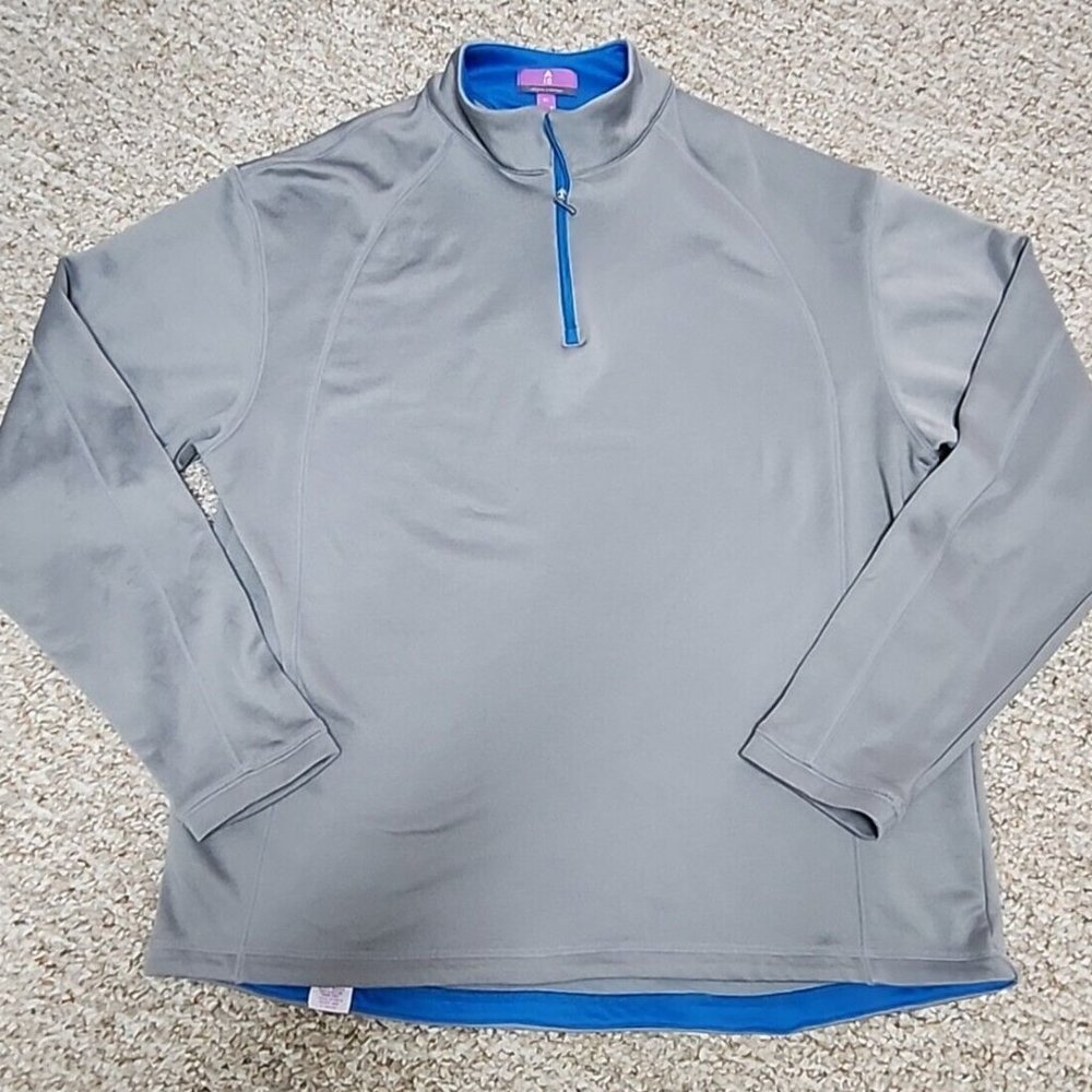 Mens Aristo 18 Eighteen Merino Wool 1/4 Zip Pullover Sweater XL‎